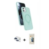 MARSİLYAN™- iPhone 11 Kılıf İz Işık Koleksiyonu - Siyah 6D Mat Seramik Hayalet Nano Ekran Koruyucu + Pers Alüminyum Kamera Lens - LT