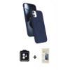 MARSİLYAN™- iPhone 11 Kılıf İz Işık Koleksiyonu - Siyah 6D Mat Seramik Hayalet Nano Ekran Koruyucu + PVD Metal Kamera Lens - MI