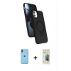 MARSİLYAN™- iPhone 11 Kılıf İz Işık Koleksiyonu - Siyah 6D Mat Seramik Hayalet Nano Ekran Koruyucu + Neon Fosforlu Kamera Lens - TU