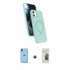 MARSİLYAN™- iPhone 11 Kılıf İz Işık Koleksiyonu - Siyah 6D Mat Seramik Hayalet Nano Ekran Koruyucu + Neon Fosforlu Kamera Lens - TU