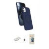 MARSİLYAN™- iPhone 11 Kılıf İz Işık Koleksiyonu - Siyah 6D Mat Seramik Hayalet Nano Ekran Koruyucu + Renkli Kamera Lens Koruma Cam - PE