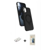 MARSİLYAN™- iPhone 11 Kılıf İz Işık Koleksiyonu - Siyah 6D Mat Seramik Hayalet Nano Ekran Koruyucu + Renkli Kamera Lens Koruma Cam - PE