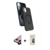 MARSİLYAN™- iPhone 11 Kılıf İz Işık Koleksiyonu - Siyah 6D Mat Seramik Hayalet Nano Ekran Koruyucu + Raze Metal Kamera Lens - SH