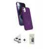 MARSİLYAN™- iPhone 11 Kılıf İz Işık Koleksiyonu - Siyah 6D Mat Seramik Hayalet Nano Ekran Koruyucu + Raze Metal Kamera Lens - GS