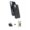 MARSİLYAN™- iPhone 11 Kılıf İz Işık Koleksiyonu - Siyah 6D Mat Seramik Hayalet Nano Ekran Koruyucu + Şeffaf Kamera Lens Koruma Cam