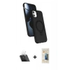 MARSİLYAN™- iPhone 11 Kılıf İz Işık Koleksiyonu - Siyah 6D Mat Seramik Hayalet Nano Ekran Koruyucu + Şeffaf Kamera Lens Koruma Cam