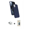 MARSİLYAN™- iPhone 11 Kılıf İz Işık Koleksiyonu - Siyah 6D Mat Seramik Hayalet Nano Ekran Koruyucu + Pers Alüminyum Kamera Lens - YL