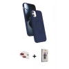 MARSİLYAN™- iPhone 11 Kılıf İz Işık Koleksiyonu - Siyah Bilvis 3D Cam Ekran Koruyucu + Pers Alüminyum Kamera Lens - KI