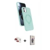 MARSİLYAN™- iPhone 11 Kılıf İz Işık Koleksiyonu - Siyah Bilvis 3D Cam Ekran Koruyucu + Pers Alüminyum Kamera Lens - KI