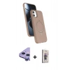 MARSİLYAN™- iPhone 11 Kılıf İz Işık Koleksiyonu - Siyah Bilvis 3D Cam Ekran Koruyucu + Raze Metal Kamera Lens - MR