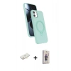 MARSİLYAN™- iPhone 11 Kılıf İz Işık Koleksiyonu - Siyah Bilvis 3D Cam Ekran Koruyucu + Renkli Kamera Lens Koruma Cam - SI