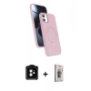 MARSİLYAN™- iPhone 11 Kılıf İz Işık Koleksiyonu - Siyah Bilvis 3D Cam Ekran Koruyucu + PVD Metal Kamera Lens - TU