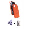 MARSİLYAN™- iPhone 11 Kılıf İz Işık Koleksiyonu - Siyah Bilvis 3D Mat Cam Ekran Koruyucu + Raze Metal Kamera Lens - MR