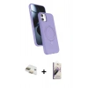 MARSİLYAN™- iPhone 11 Kılıf İz Işık Koleksiyonu - Siyah Bilvis 3D Mat Cam Ekran Koruyucu + Pers Alüminyum Kamera Lens - GD