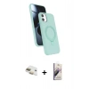 MARSİLYAN™- iPhone 11 Kılıf İz Işık Koleksiyonu - Siyah Bilvis 3D Mat Cam Ekran Koruyucu + Pers Alüminyum Kamera Lens - GD