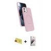 MARSİLYAN™- iPhone 11 Kılıf İz Işık Koleksiyonu - Siyah Bilvis 3D Mat Cam Ekran Koruyucu + Rainbow Kamera Lens Koruma Cam - KI
