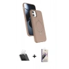 MARSİLYAN™- iPhone 11 Kılıf İz Işık Koleksiyonu - Siyah Bilvis 3D Mat Cam Ekran Koruyucu + Şeffaf Kamera Lens Koruma Cam