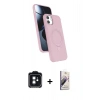 MARSİLYAN™- iPhone 11 Kılıf İz Işık Koleksiyonu - Siyah Bilvis 3D Mat Cam Ekran Koruyucu + PVD Metal Kamera Lens - SH