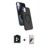 MARSİLYAN™- iPhone 11 Kılıf İz Işık Koleksiyonu - Siyah Bilvis 3D Mat Cam Ekran Koruyucu + PVD Metal Kamera Lens - SH