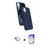 MARSİLYAN™- iPhone 11 Kılıf İz Işık Koleksiyonu - Siyah Bilvis 5in1 3D Magic Cam Ekran Koruyucu + Pers Alüminyum Kamera Lens - GD