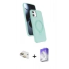 MARSİLYAN™- iPhone 11 Kılıf İz Işık Koleksiyonu - Siyah Bilvis 5in1 3D Magic Cam Ekran Koruyucu + Pers Alüminyum Kamera Lens - GD