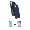 MARSİLYAN™- iPhone 11 Kılıf İz Işık Koleksiyonu - Siyah Bilvis 5in1 3D Magic Cam Ekran Koruyucu + Neon Fosforlu Kamera Lens - MI