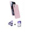 MARSİLYAN™- iPhone 11 Kılıf İz Işık Koleksiyonu - Siyah Bilvis 5in1 3D Magic Cam Ekran Koruyucu + Raze Metal Kamera Lens - MR
