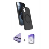 MARSİLYAN™- iPhone 11 Kılıf İz Işık Koleksiyonu - Siyah Bilvis 5in1 3D Magic Cam Ekran Koruyucu + Raze Metal Kamera Lens - MR