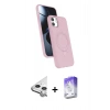 MARSİLYAN™- iPhone 11 Kılıf İz Işık Koleksiyonu - Siyah Bilvis 5in1 3D Magic Cam Ekran Koruyucu + Raze Metal Kamera Lens - GS