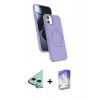 MARSİLYAN™- iPhone 11 Kılıf İz Işık Koleksiyonu - Siyah Bilvis 5in1 3D Magic Cam Ekran Koruyucu + Raze Metal Kamera Lens - MI