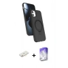 MARSİLYAN™- iPhone 11 Kılıf İz Işık Koleksiyonu - Siyah Bilvis 5in1 3D Magic Cam Ekran Koruyucu + Renkli Kamera Lens Koruma Cam - SI