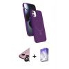 MARSİLYAN™- iPhone 11 Kılıf İz Işık Koleksiyonu - Siyah Bilvis 5in1 3D Magic Cam Ekran Koruyucu + Raze Metal Kamera Lens - SH
