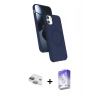 MARSİLYAN™- iPhone 11 Kılıf İz Işık Koleksiyonu - Siyah Bilvis 5in1 3D Magic Cam Ekran Koruyucu + Pers Alüminyum Kamera Lens - YL
