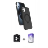 MARSİLYAN™- iPhone 11 Kılıf İz Işık Koleksiyonu - Siyah Bilvis 5in1 3D Magic Cam Ekran Koruyucu + PVD Metal Kamera Lens - YL