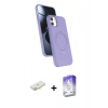 MARSİLYAN™- iPhone 11 Kılıf İz Işık Koleksiyonu - Siyah Bilvis 5in1 3D Magic Cam Ekran Koruyucu + Renkli Kamera Lens Koruma Cam - YL