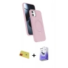 MARSİLYAN™- iPhone 11 Kılıf İz Işık Koleksiyonu - Siyah Bilvis 5in1 5D Magic Hayalet Cam Ekran Koruyucu + Rainbow Kamera Lens Koruma Cam - KI