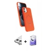 MARSİLYAN™- iPhone 11 Kılıf İz Işık Koleksiyonu - Siyah Bilvis 5in1 5D Magic Hayalet Cam Ekran Koruyucu + Raze Metal Kamera Lens - GS
