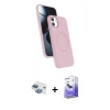 MARSİLYAN™- iPhone 11 Kılıf İz Işık Koleksiyonu - Siyah Bilvis 5in1 5D Magic Hayalet Cam Ekran Koruyucu + Pers Alüminyum Kamera Lens - GI