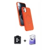 MARSİLYAN™- iPhone 11 Kılıf İz Işık Koleksiyonu - Siyah Bilvis 5in1 5D Magic Hayalet Cam Ekran Koruyucu + PVD Metal Kamera Lens - SH