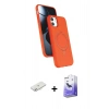 MARSİLYAN™- iPhone 11 Kılıf İz Işık Koleksiyonu - Siyah Bilvis 5in1 5D Magic Hayalet Cam Ekran Koruyucu + Renkli Kamera Lens Koruma Cam - SI