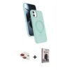 MARSİLYAN™- iPhone 11 Kılıf İz Işık Koleksiyonu - Siyah Bilvis Hayalet Cam Ekran Koruyucu + Pers Alüminyum Kamera Lens - KI