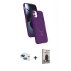 MARSİLYAN™- iPhone 11 Kılıf İz Işık Koleksiyonu - Siyah Bilvis Hayalet Cam Ekran Koruyucu + Pers Alüminyum Kamera Lens - LT