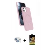 MARSİLYAN™- iPhone 11 Kılıf İz Işık Koleksiyonu - Siyah Buffer Cam Ekran Koruyucu + Pers Alüminyum Kamera Lens - GI