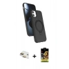 MARSİLYAN™- iPhone 11 Kılıf İz Işık Koleksiyonu - Siyah Buffer Cam Ekran Koruyucu + Pers Alüminyum Kamera Lens - GD