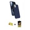 MARSİLYAN™- iPhone 11 Kılıf İz Işık Koleksiyonu - Siyah Buffer Cam Ekran Koruyucu + Kırmızı Rainbow Kamera Lens Koruma Cam
