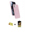 MARSİLYAN™- iPhone 11 Kılıf İz Işık Koleksiyonu - Siyah Buffer Cam Ekran Koruyucu + Kırmızı Rainbow Kamera Lens Koruma Cam