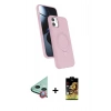 MARSİLYAN™- iPhone 11 Kılıf İz Işık Koleksiyonu - Siyah Buffer Cam Ekran Koruyucu + Raze Metal Kamera Lens - KI