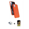 MARSİLYAN™- iPhone 11 Kılıf İz Işık Koleksiyonu - Siyah Buffer Cam Ekran Koruyucu + Pers Alüminyum Kamera Lens - LT