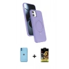 MARSİLYAN™- iPhone 11 Kılıf İz Işık Koleksiyonu - Siyah Buffer Cam Ekran Koruyucu + Neon Fosforlu Kamera Lens - MI