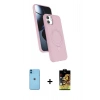 MARSİLYAN™- iPhone 11 Kılıf İz Işık Koleksiyonu - Siyah Buffer Cam Ekran Koruyucu + Neon Fosforlu Kamera Lens - MI
